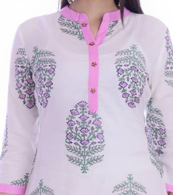 White printed rayon ethnic-kurtis 3