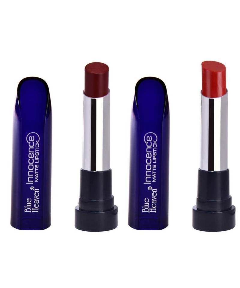 Blue Heaven Pack Of 2 Innocence Matte Lipstics Shade(8,11)