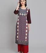 Multicolor crepe digital printed kurti