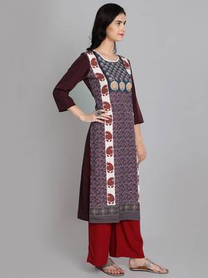 Multicolor crepe digital printed kurti 2