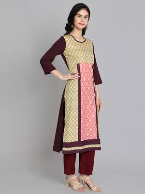Multicolor crepe digital printed kurti 3
