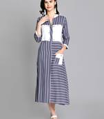 Grey rayon printed kurti