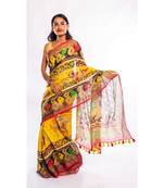 Unitex Fashion multicolor printed linen saree with blouse