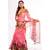 Unitex Fashion pink printed linen saree with blouse