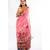 Unitex Fashion pink printed linen saree with blouse
