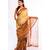 beige printed linen saree with blouse