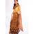 beige printed linen saree with blouse