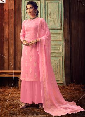 Pink Designer Cotton Salwar Kameez 1