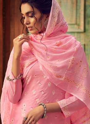 Pink Designer Cotton Salwar Kameez 2