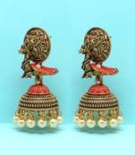 Red jhumkas