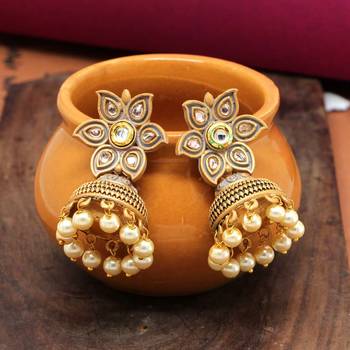 Grey jhumkas 1
