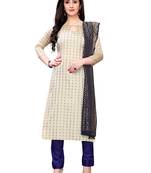 Off-white banarasi banarasi salwar