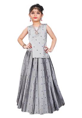 Kids Silver Lehenga Choli 1