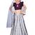 Kids Maroon Blouse And Silver Lehenga Choli Set For Girls 