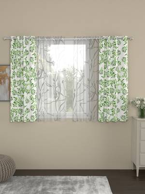 ROSARA HOME Sumo Matty Wallace Pack of 4 Window Curtains 1
