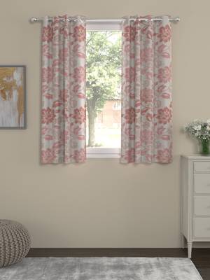 ROSARA HOME Jacquard Pack of Single Window Curtain 4