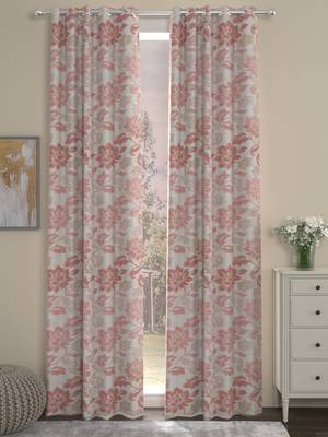 ROSARA HOME Jacquard Pack of Single Long Door Curtain 4