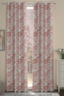 ROSARA HOME Jacquard Pack of 2 Door Curtains