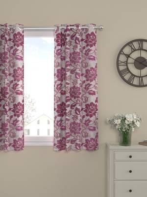 ROSARA HOME Jacquard Pack of Single Window Curtain 1