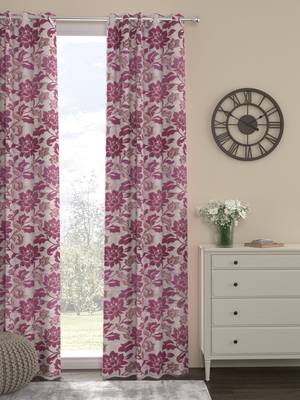 ROSARA HOME Jacquard Pack of Single Door Curtain 1