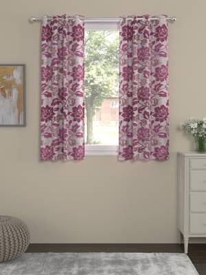 ROSARA HOME Jacquard Pack of 2 Window Curtains 1