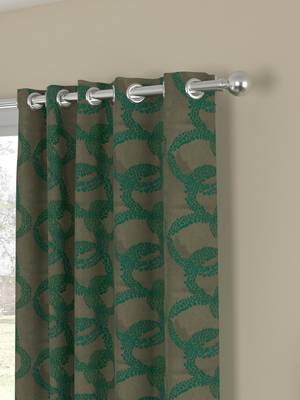 ROSARA HOME Jacquard Pack of 2 Door Curtains 2