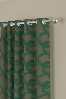 ROSARA HOME Jacquard Pack of 2 Door Curtains