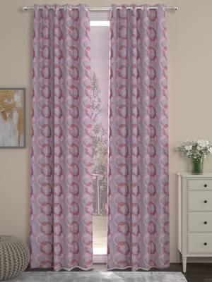 ROSARA HOME Jacquard Pack of Single Door Curtain 4