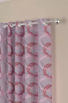 ROSARA HOME Jacquard Pack of 2 Door Curtains