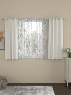 ROSARA HOME Chino Wallace Pack of 4 Window Curtains 1