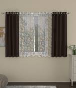 ROSARA HOME Erba Mimosa Pack of 4 Window Curtains