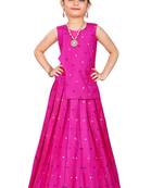 Kids Rani Pink Wedding Wear Lehenga Choli 