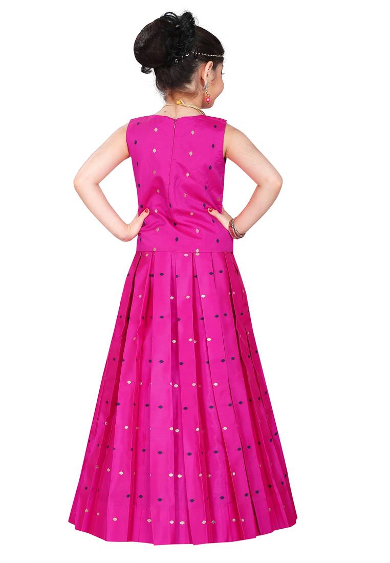 Kids Rani Pink Wedding Wear Lehenga Choli 
