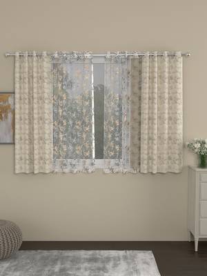 ROSARA HOME Reggio Mimosa Pack of 4 Window Curtains 1