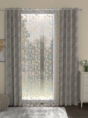 ROSARA HOME Regal Mimosa Pack of 4 Door Curtains 1