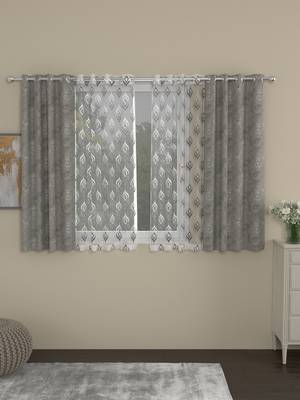 ROSARA HOME Regal Dwell Pack of 4 Window Curtains 1