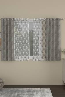 ROSARA HOME Regal Dwell Pack of 4 Window Curtains