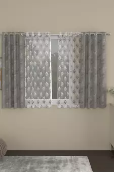 ROSARA HOME Regal Dwell Pack of 4 Window Curtains