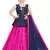 Kids Birthday Wear Blue Top And Rani Pink Lehenga Choli 