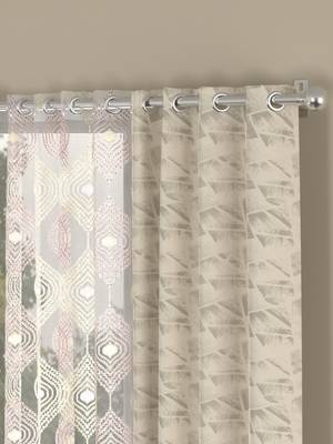 ROSARA HOME Reggio Ogge  Pack of 4 Door Curtains 2