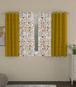 ROSARA HOME Ottoman Voile Pack of 4 Window Curtains