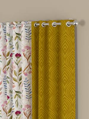 ROSARA HOME Ottoman Voile Pack of 4 Window Curtains 2