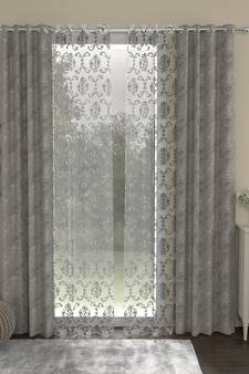 ROSARA HOME Regal Ornate Pack of 4 Door Curtains