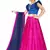 Kids Royal Blue Blouse And Rani Pink Lehenga Choli 