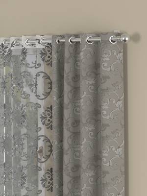 ROSARA HOME Regal Ornate Pack of 4 Window Curtains 2