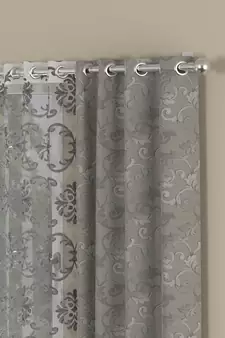 ROSARA HOME Regal Ornate Pack of 4 Window Curtains