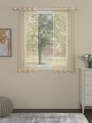ROSARA HOME  Striped Pack of Single Window Curtain 4