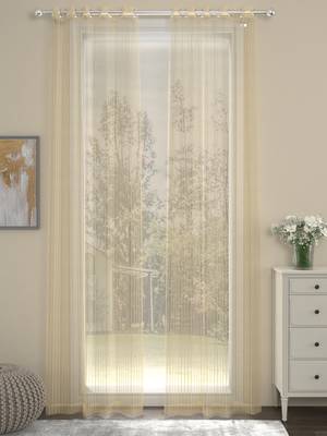 ROSARA HOME  Striped Pack of 2 Door Curtains 1