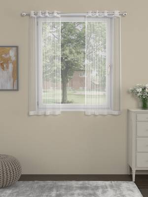 ROSARA HOME  Striped Pack of 2 Window Curtains 1
