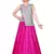 Kids Wedding Wear Silver Top And Rani Pink Lehenga Choli 